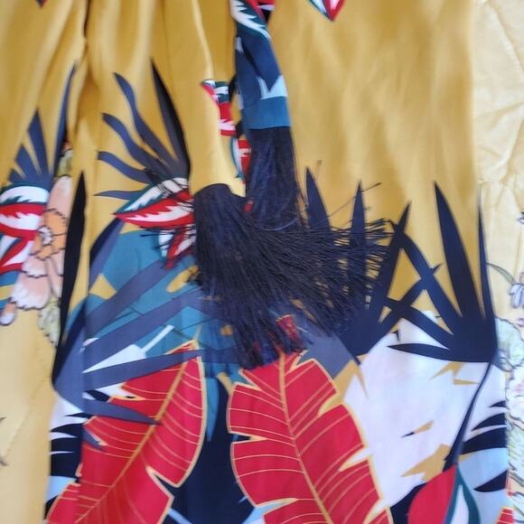 Soft Surroundings‎ floral wide leg palazzo pants fringed belt size XL - Picture 3 of 11